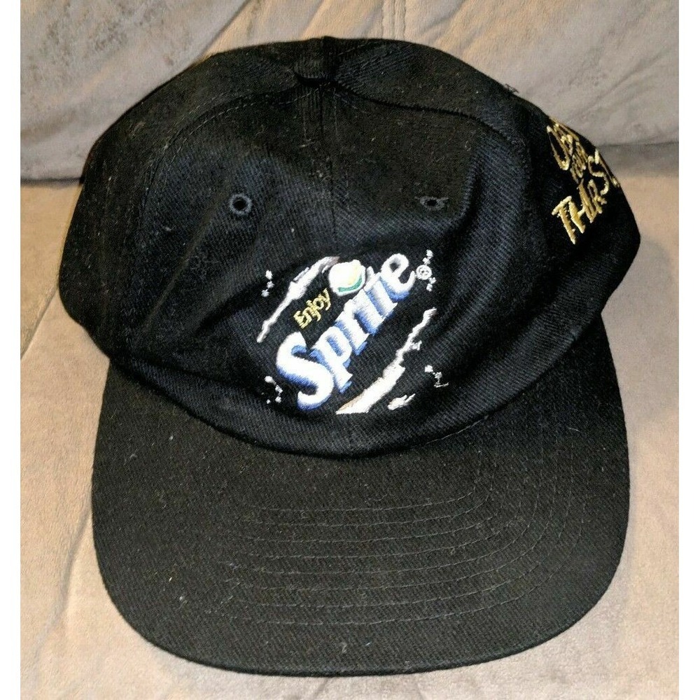 ENJOY SPRITE OBEY YOUR THIRST STRAPBACK HAT CAP RARE HTF ONLY 1 LISTED EUC SODA